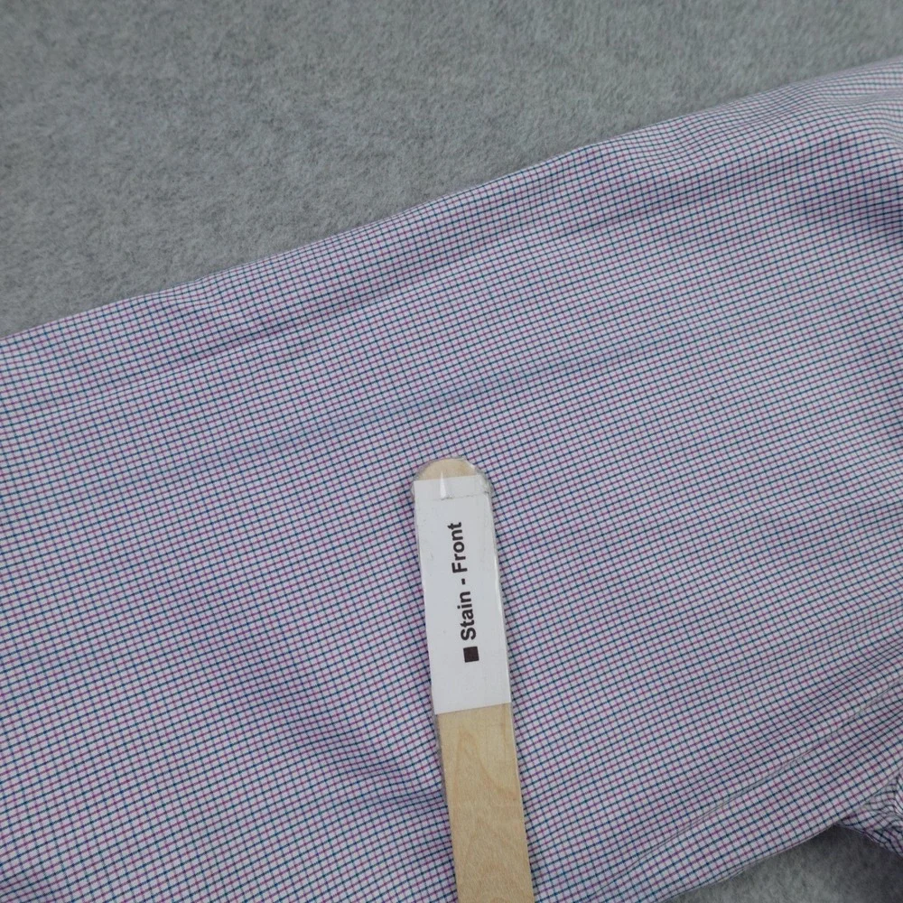 Polo Ralph Lauren Shirt Mens 15 32/33 Purple Slim Fit Dress Easy Care Gingham